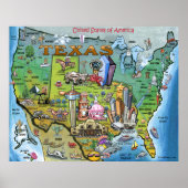 Texas USA Map Poster (Vorne)