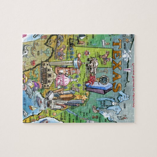 Texas USA Map Puzzle (Horizontal)