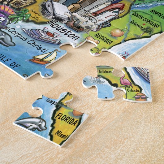 Texas USA Map Puzzle (Seite)