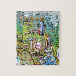 Texas USA Map Puzzle