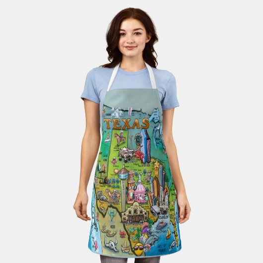 Texas USA Map Schürze (Getragen)
