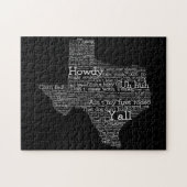 Texas USA Slang Word Art Map Jigsaw Puzzle (Horizontal)