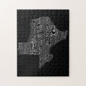 Texas USA Slang Word Art Map Jigsaw Puzzle (Vertikal)