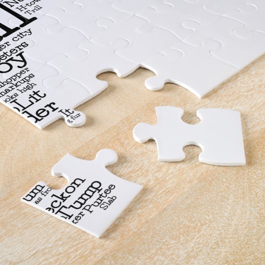 Texas USA Slang Word Art Map Jigsaw Puzzle (Seite)