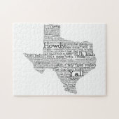 Texas USA Slang Word Art Map Jigsaw Puzzle (Horizontal)
