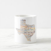 Texas USA Slang Word Art Map Kaffeetasse (Mittel)