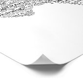 Texas USA Slang Word Art Map Poster (Ecke)