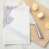 Texas USA Slang Word Karte Geschirrtuch (Viertel Falte)