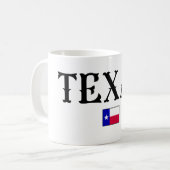 Texas USA Staat Map Flag Kaffeetasse (Vorderseite Links)