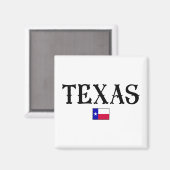 Texas USA Staat Map Flag Magnet (Vorderseite/Rückseite)