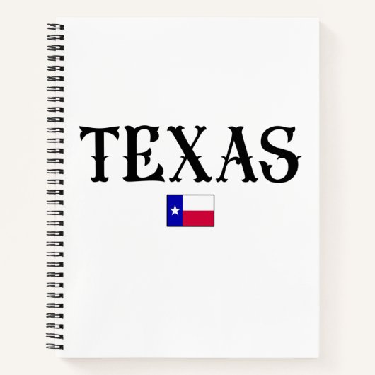 Texas USA Staat Map Flag Notizblock (Vorderseite)