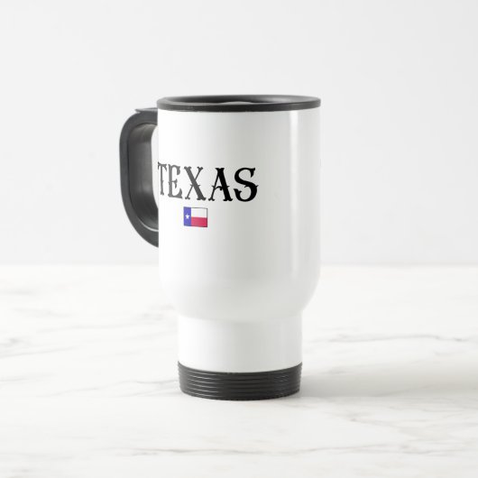 Texas USA Staat Map Flag Reisebecher (Vorderseite Links)