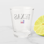 Texas USA Staat Map Flag Schnapsglas (Rückseite)