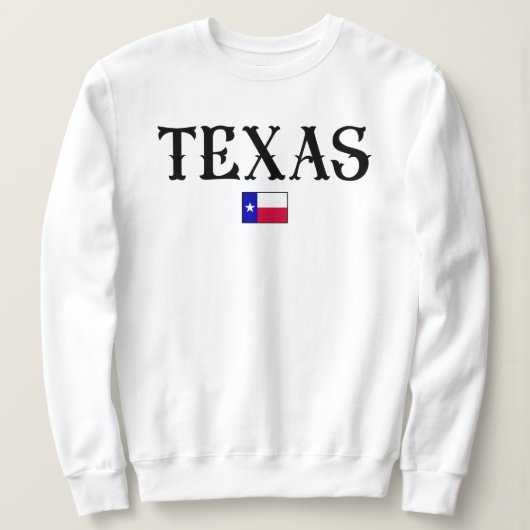 Texas USA Staat Map Flag Sweatshirt (Design vorne)