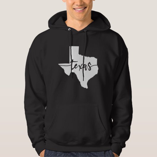 Texas USA Staat Map Hoodie (Vorderseite)