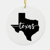 Texas USA Staat Map Keramik Ornament (Vorne)