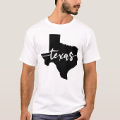 Texas USA Staat Map T-Shirt (Vorderseite)