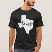 Texas USA Staat Map T-Shirt (Vorderseite)