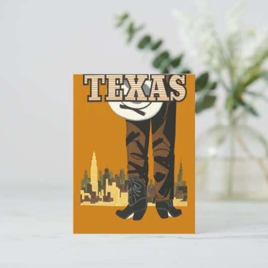 Texas USA Vintage Reise Postkarte (Stehend Vorderseite)