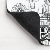 Texas Vacation Kunst Zeichnend Urlaub Kunst Mousepad (Ecke)