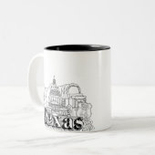 Texas Vacation Kunst Zeichnend Urlaub Kunst Zweifarbige Tasse (Vorderseite Links)