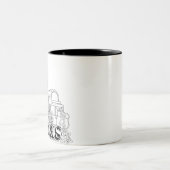 Texas Vacation Kunst Zeichnend Urlaub Kunst Zweifarbige Tasse (Mittel)
