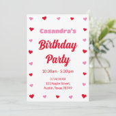 Texas Valentinstag Editable Party Einladung (Stehend Vorderseite)