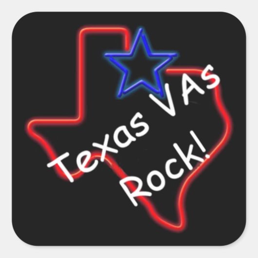 Texas VAs Rock Stickers (Vorderseite)