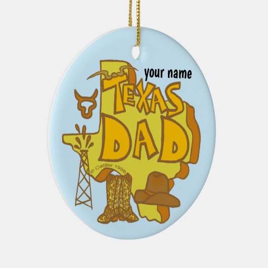 Texas-Vater Keramik Ornament (Rechts)