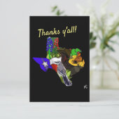 Texas Vielen Dank Dankeskarte (Stehend Vorderseite)