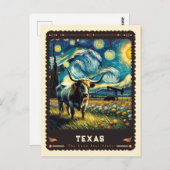 Texas | Vincent Van Gogh Inspiriert Postkarte (Vorne/Hinten)