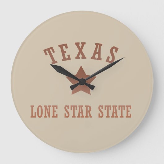 Texas Vintag den einstündigen Staat Große Wanduhr (Vorderseite)