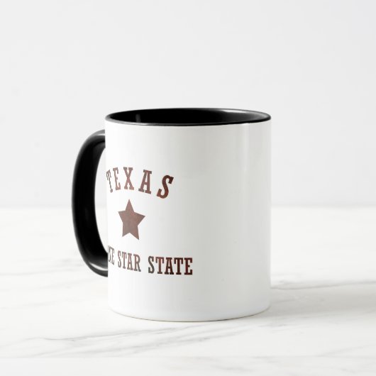 Texas Vintag den einstündigen Staat Tasse (Vorderseite Links)