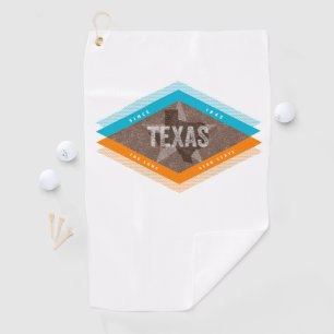 Texas Vintag Lone Star Staat Retro Vereinigtes Sta Golfhandtuch