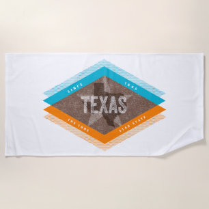 Texas Vintag Lone Star Staat Retro Vereinigtes Sta Strandtuch