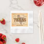 Texas Vintag Map Serviette (Beispiel)