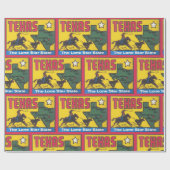 Texas Vintag mit Cowboy Geschenkpapier (Flach)