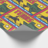 Texas Vintag mit Cowboy Geschenkpapier (Ecke)