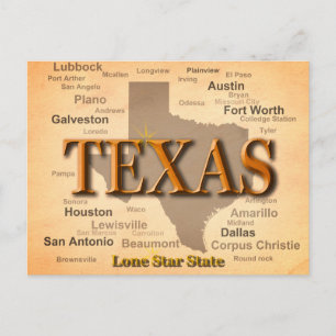 Texas Vintage Karte