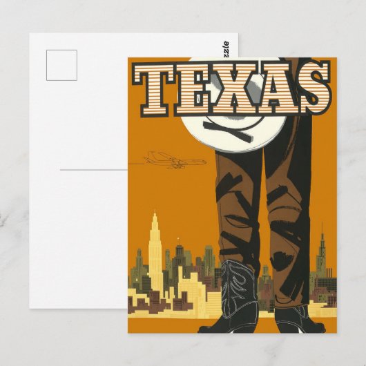 TEXAS Vintage Postkarte (Vorne/Hinten)