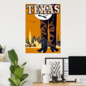 Texas ~ Vintage Reise Poster (Heimbüro)