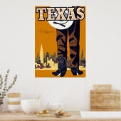 Texas ~ Vintage Reise Poster (Küche)