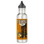 Texas Vintage Travel individuelle Name Wasserflasc Edelstahlflasche (Rechts)