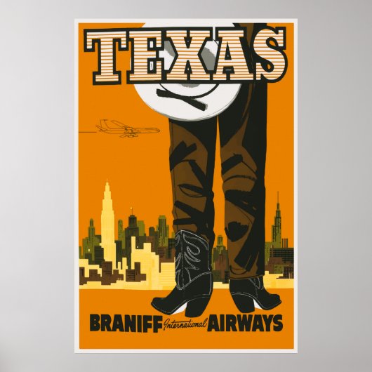 Texas Vintage Travel Poster (Vorne)