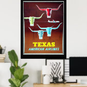 Texas Vintage Travel Poster (Heimbüro)