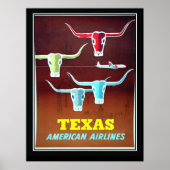 Texas Vintage Travel Poster (Vorne)