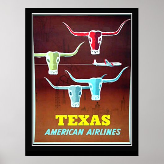 Texas Vintage Travel Poster (Vorne)