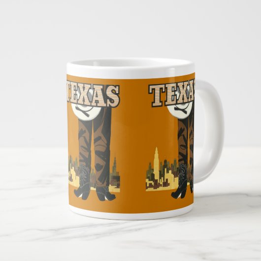 Texas Vintage Travel Poster Tasse (Vorderseite Rechts)