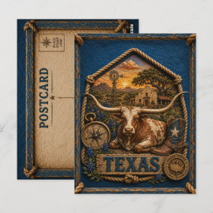 Texas Vintage Travel Postkarte