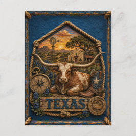 Texas Vintage Travel Postkarte